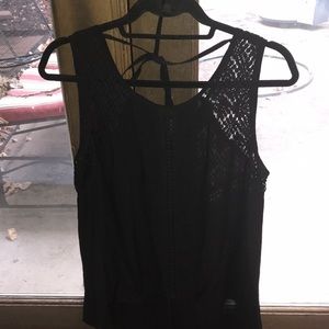 Lulus black split back tank